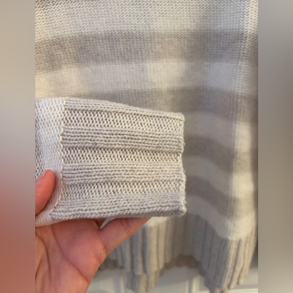 NWT Toad&Co Audrey Turtleneck Sweater Women's S Egret Stripe Recycled Wool - Picture 3 of 9